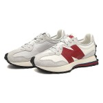 유니섹스용 New Balance 327 White Red 레트로 스니커즈