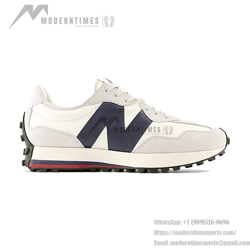 유니섹스용 New Balance 327 White Red 레트로 스니커즈