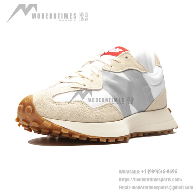 New Balance 327 MS327STB White Turtle Dove Beige Retro Sneakers for Men and Women