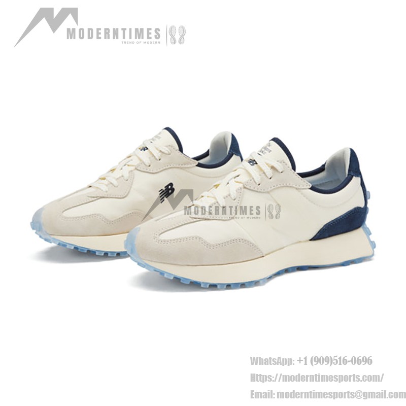 New Balance 327 X ANB Brand Cream White Blue Retro Sneakers