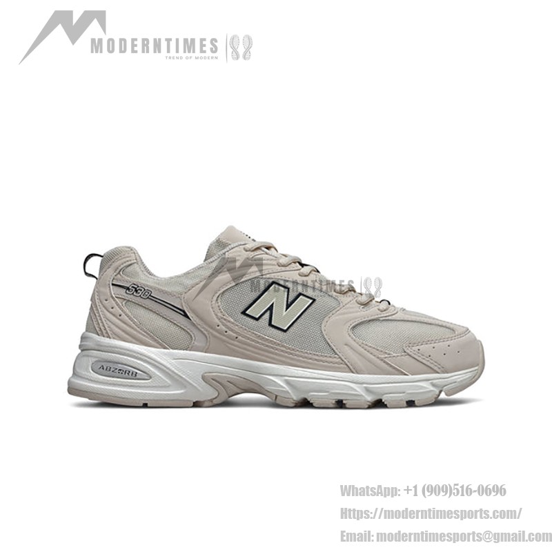 New Balance 530 MR530SH Ivory Retro Running Shoes with Breathable Mesh and ABZORB Cushioning