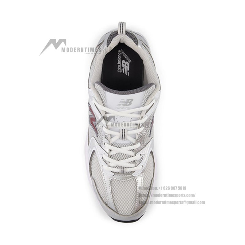 New Balance 530 MR530GS Metallic Burgundy Retro Running Shoes with Breathable Mesh and ABZORB Cushioning