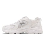 New Balance 530 MR530FW1 Retro White Silver Running Shoes with Breathable Mesh and ABZORB Cushioning