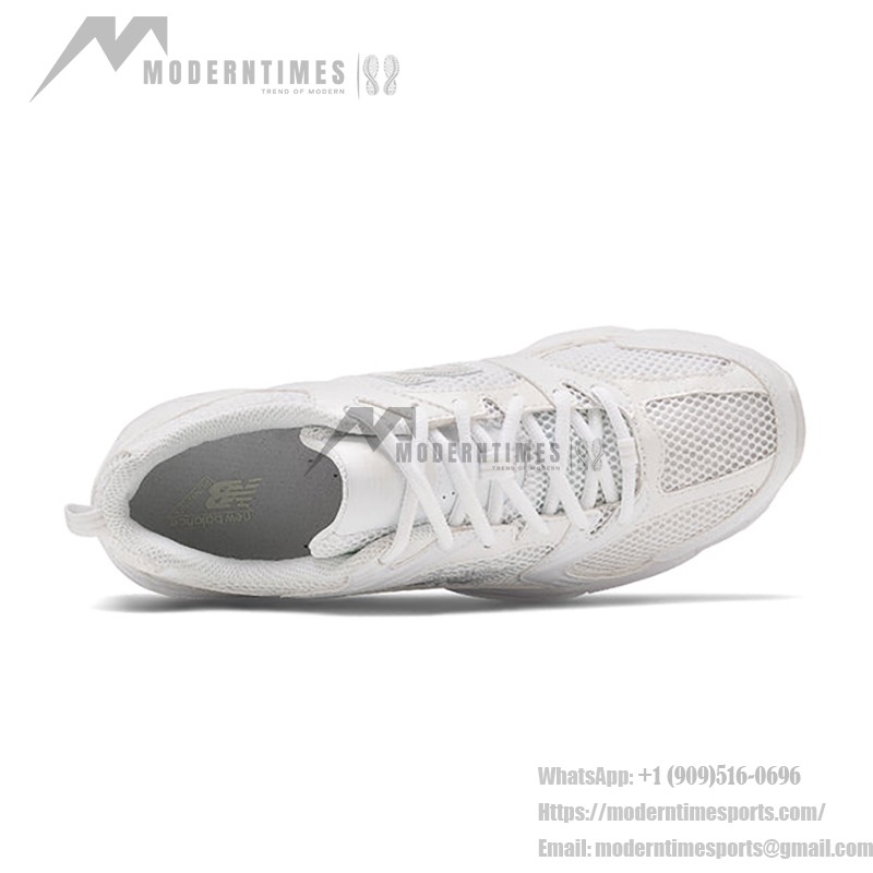 New Balance 530 MR530FW1 Retro White Silver Running Shoes with Breathable Mesh and ABZORB Cushioning