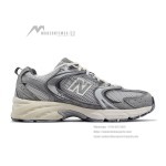 New Balance 530 MR530TG Silver Grey Retro Running Shoes with ABZORB Cushioning and Breathable Mesh