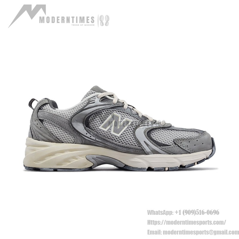 New Balance 530 MR530TG Silver Grey Retro Running Shoes with ABZORB Cushioning and Breathable Mesh