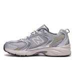 New Balance 530 MR530KMW Silver Khaki Retro Running Shoes with Breathable Mesh and ABZORB Cushioning