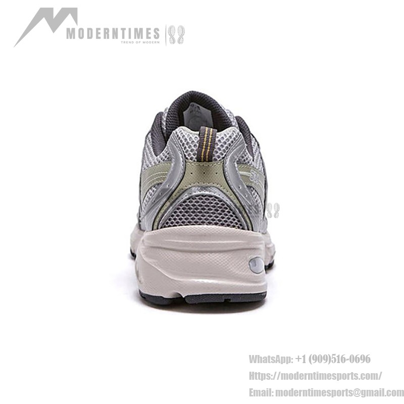 New Balance 530 MR530KMW Silver Khaki Retro Running Shoes with Breathable Mesh and ABZORB Cushioning