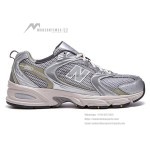 New Balance 530 MR530KMW Silver Khaki Retro Running Shoes with Breathable Mesh and ABZORB Cushioning