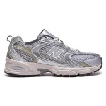 New Balance 530 MR530KMW Silver Khaki Retro Running Shoes with Breathable Mesh and ABZORB Cushioning