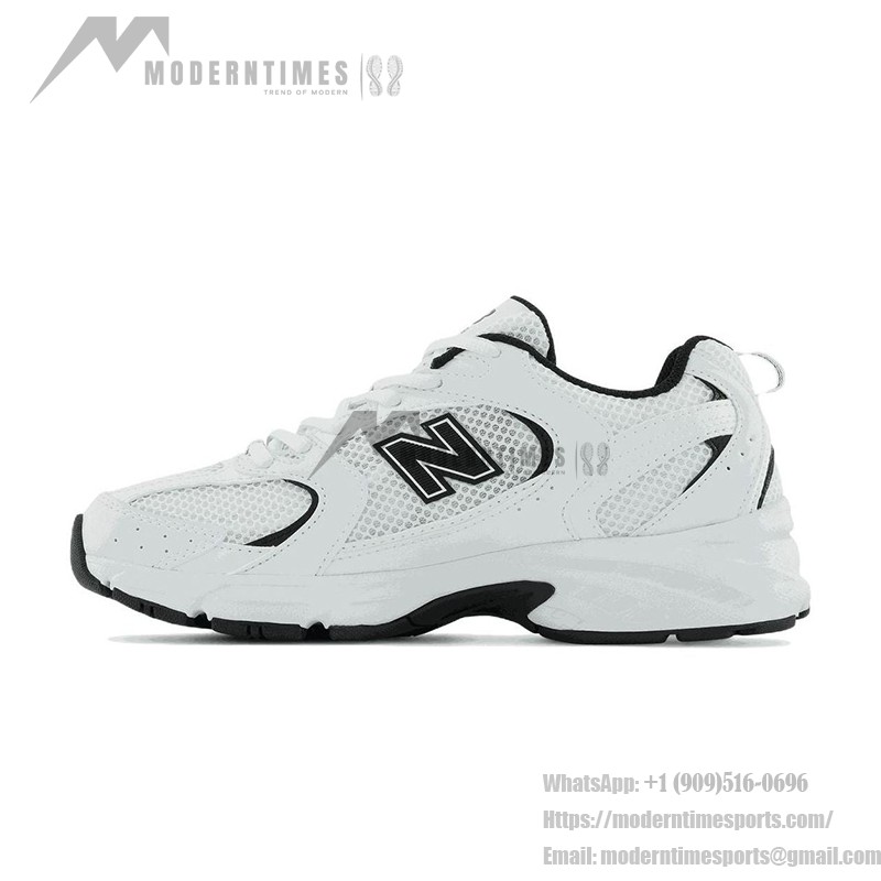 New Balance 530 MR530EWB White Black Retro Running Shoes with ABZORB Cushioning and Breathable Mesh