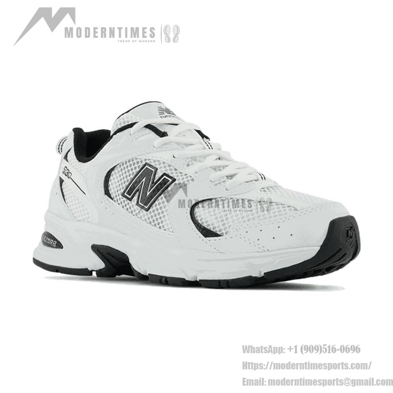 New Balance 530 MR530EWB White Black Retro Running Shoes with ABZORB Cushioning and Breathable Mesh