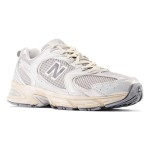 New Balance 530 MR530VS White Silver Metallic Retro Running Shoes with ABZORB Cushioning and Breathable Mesh