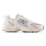 New Balance 530 MR530VS White Silver Metallic Retro Running Shoes with ABZORB Cushioning and Breathable Mesh