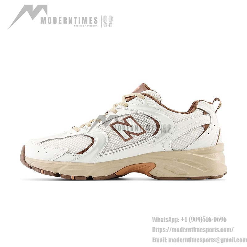 New Balance 530 MR530NI Off-White Brown Collaboration Running Shoes with ABZORB Cushioning