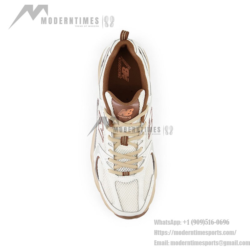 New Balance 530 MR530NI Off-White Brown Collaboration Running Shoes with ABZORB Cushioning