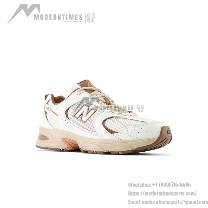 New Balance 530 MR530NI Off-White Brown Collaboration Running Shoes with ABZORB Cushioning