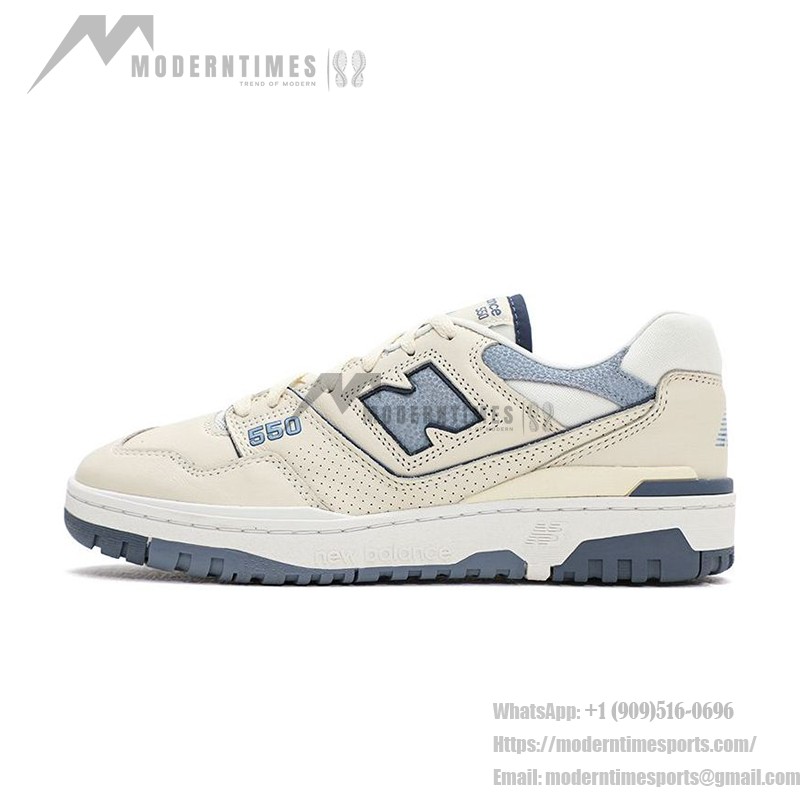 New Balance 550 BB550PLA Beige Vintage Indigo Sneakers featuring retro design and modern comfort