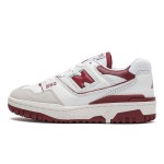 New Balance 550 BB550LI1 Burgundy Retro Sneakers with premium leather upper in bold burgundy hue