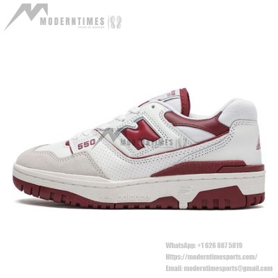 New Balance 550 BB550LI1 Burgundy Retro Sneakers | Classic Style and Modern Comfort