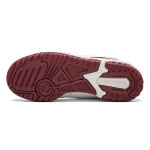 New Balance 550 BB550LI1 Burgundy Retro Sneakers with premium leather upper in bold burgundy hue