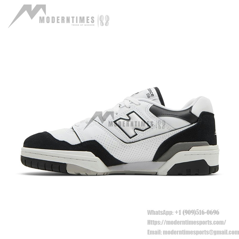 New Balance 550 White Black BB550NCA Retro Basketball Sneakers