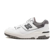 New Balance 550 White Castlerock BB550WTG – Retro-Basketball-Sneaker mit eleganten grauen Akzenten