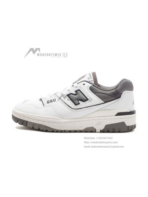 New Balance 550 White Castlerock BB550WTG – Retro Basketball Sneakers with Sophisticated Gray Accents