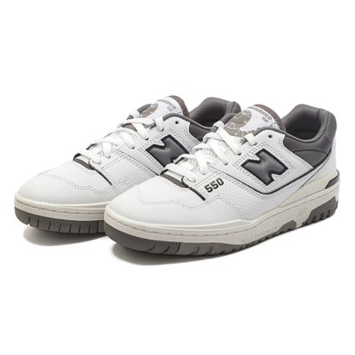 New Balance 550 White Castlerock BB550WTG – Retro Basketball Sneakers with Sophisticated Gray Accents