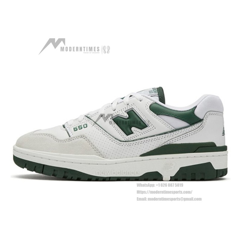 New Balance 550 White Green BB550WT1 Retro Basketball Sneakers