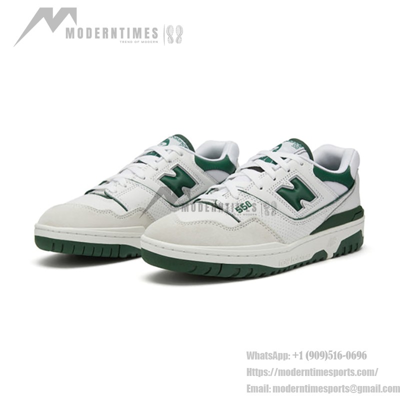 New Balance 550 White Green BB550WT1 Retro Basketball Sneakers