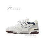 New Balance 550 White Indigo Burgundy BB550PWB Retro Basketball Sneakers