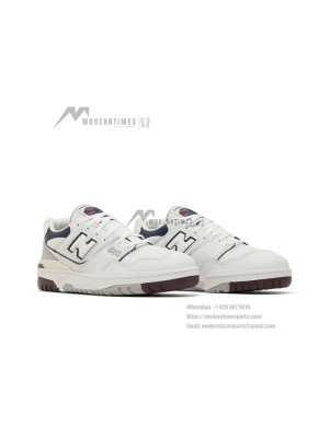 New Balance 550 White Indigo Burgundy BB550PWB – Retro Basketball Sneakers with Elegant Color Accents