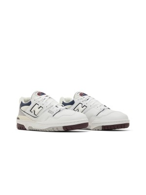 New Balance 550 White Indigo Burgundy BB550PWB – Retro Basketball Sneakers with Elegant Color Accents