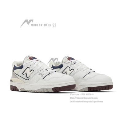 New Balance 550 White Indigo Burgundy BB550PWB – Retro Basketball Sneakers with Elegant Color Accents