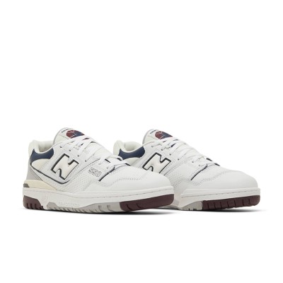 New Balance 550 White Indigo Burgundy BB550PWB – Retro Basketball Sneakers with Elegant Color Accents