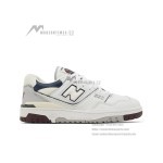 New Balance 550 White Indigo Burgundy BB550PWB Retro Basketball Sneakers