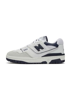 New Balance 550 White Navy BB550WA1 – Classic Retro Basketball Sneakers with Navy Highlights