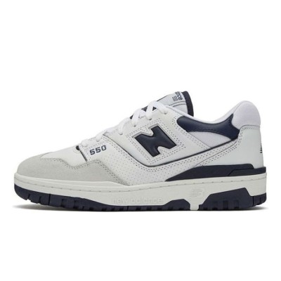 New Balance 550 White Navy BB550WA1 – Classic Retro Basketball Sneakers with Navy Highlights