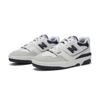 New Balance 550 White Navy BB550WA1 – Classic Retro Basketball Sneakers with Navy Highlights