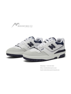 New Balance 550 White Navy BB550WA1 – Classic Retro Basketball Sneakers with Navy Highlights