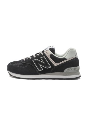 New Balance 574 ML574EVB ブラック グレー クラシック ランニングシューズ | タイムレスなデザインと一日中快適な履き心地