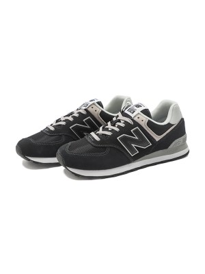 New Balance 574 ML574EVB ブラック グレー クラシック ランニングシューズ | タイムレスなデザインと一日中快適な履き心地