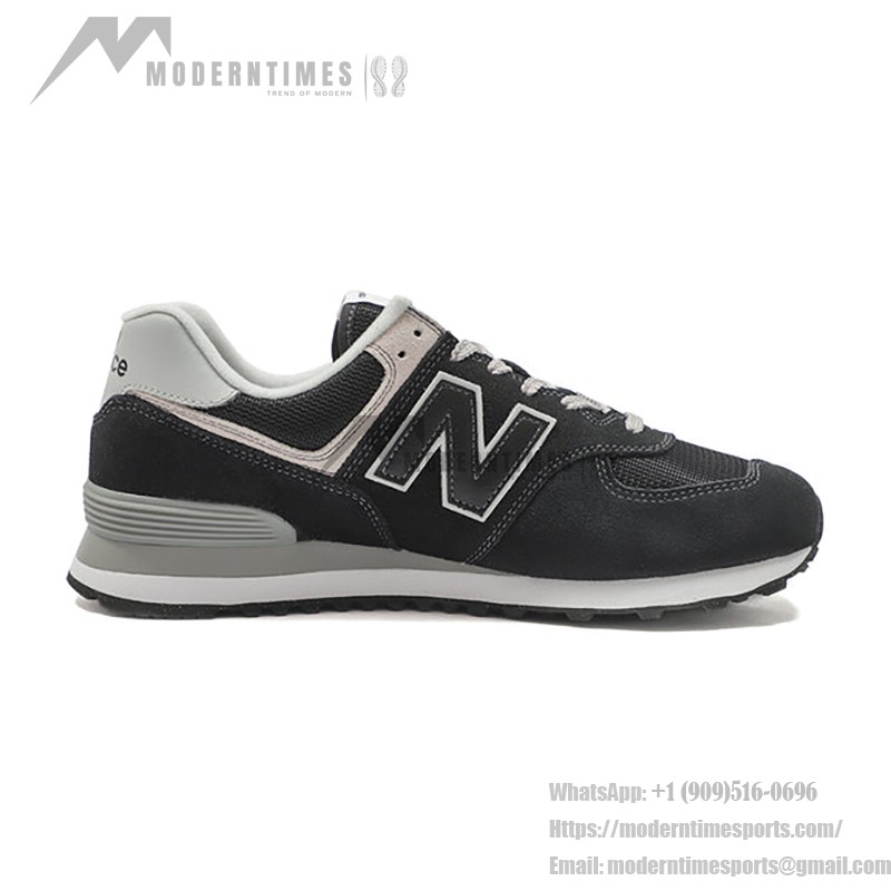 New Balance 574 ML574EVB Schwarz Grau Laufschuhe mit ENCAP-Dämpfung