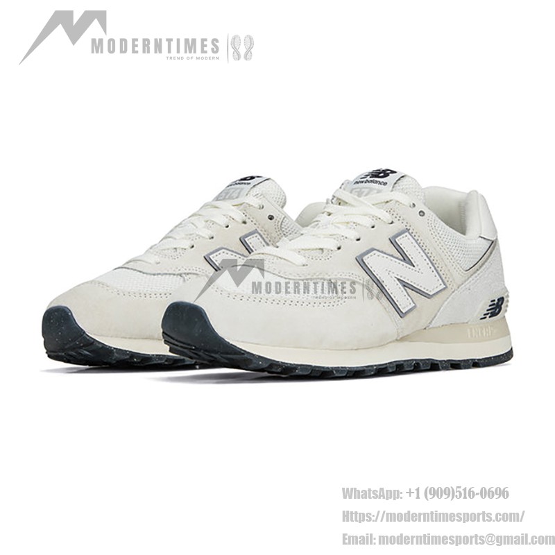 New Balance 574 U574LS2 Beige Weiß Retro-Laufschuhe mit ENCAP-Dämpfung