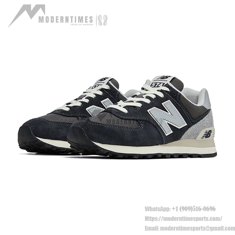 New Balance 574 U574GM2 ブラック グレー ホワイト レトロ ランニングシューズ ENCAPクッション付き