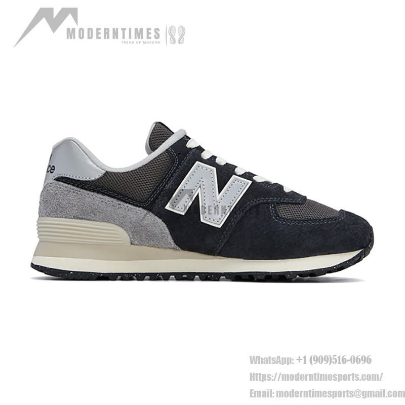 New Balance 574 U574GM2 ブラック グレー ホワイト レトロ ランニングシューズ ENCAPクッション付き