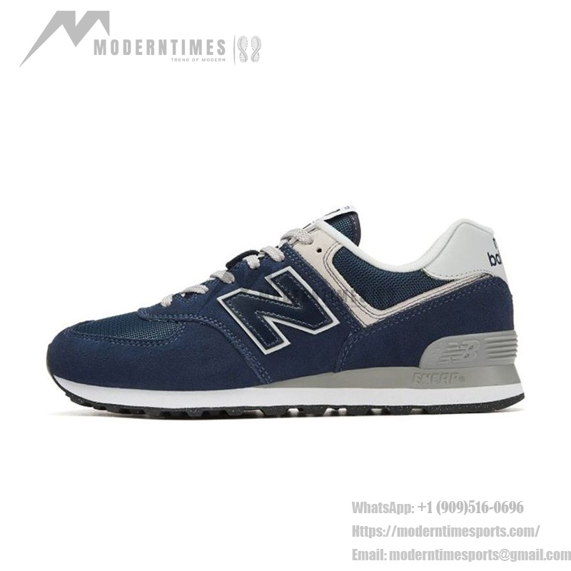 New Balance 574 ML574EVN Navy Retro Running Shoes with ENCAP Midsole Cushioning