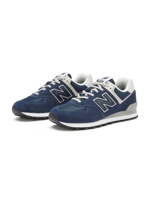 New Balance 574 ML574EVN ネイビー レトロ ランニングシューズ | クラシックなスタイルと日常の快適さ