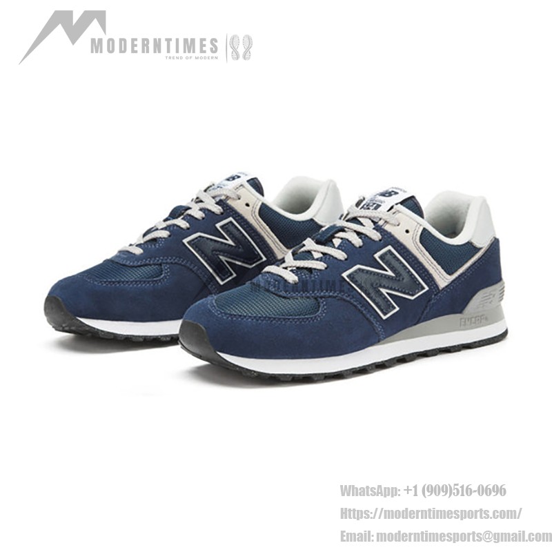 New Balance 574 ML574EVN Navy Retro Running Shoes with ENCAP Midsole Cushioning